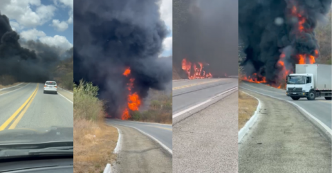 Trânsito na Serra de Santa Luzia é liberado parcialmente após tombamento de caminhão-tanque - Imagem do artigo original